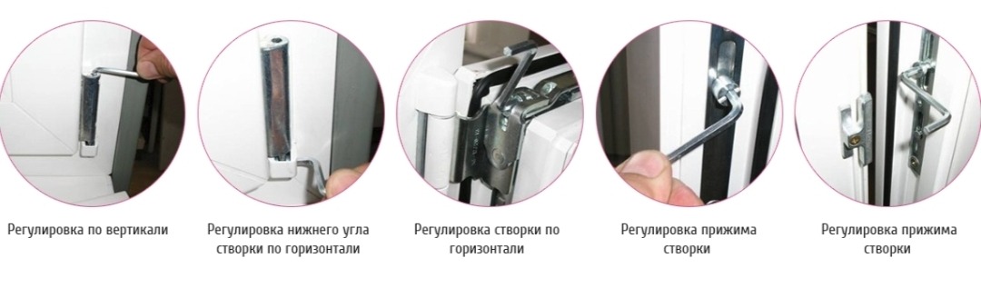 Регулировка окон по плоскостям